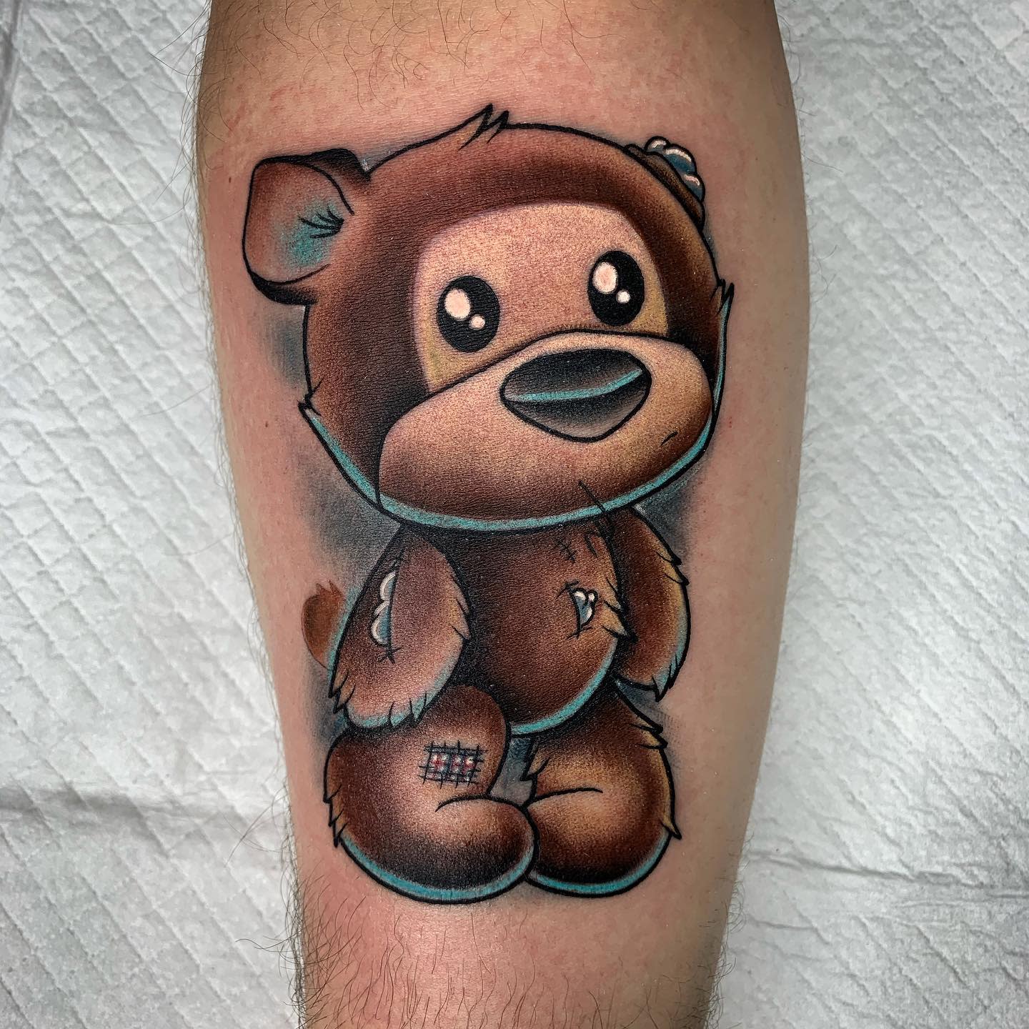 New School Teddy Bear Tattoo -alondontattoo